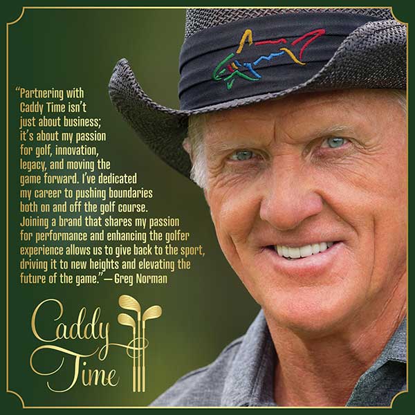 Greg Norman partners with Caddy Time